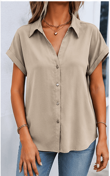 Chemisier Femme – Manches Chauve-Souris & Style Casual Chic