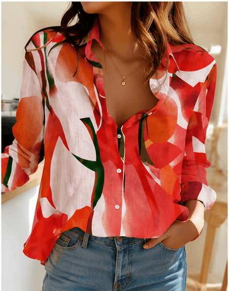 🌸 Blouse Femme Grande Taille à Imprimé Floral – Élégance Bohème & Casual Chic VELICYA