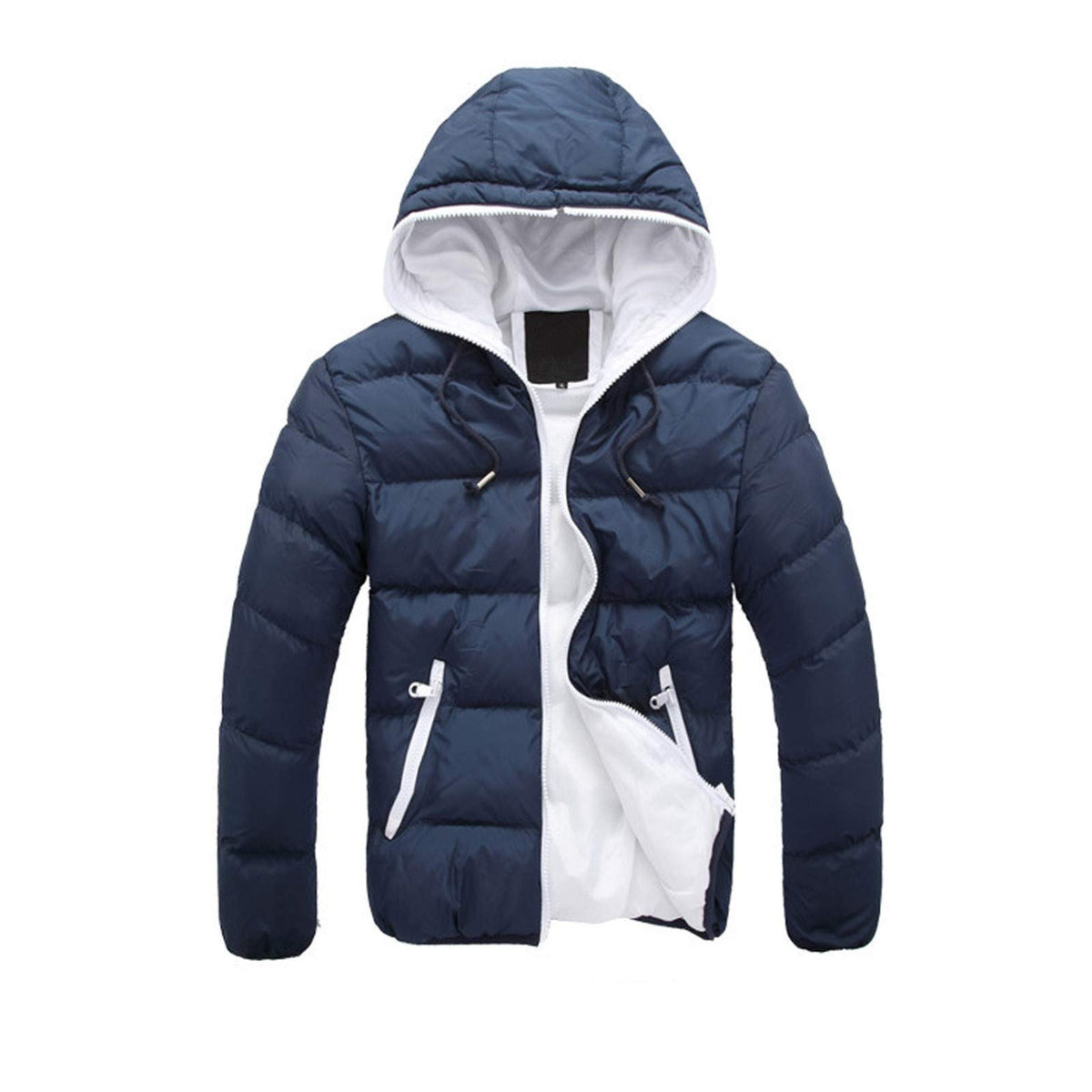 Doudoune légère à capuche pour homme – Veste chaude de randonnée et plein air avec poches zippées