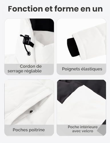 Wantdo – Doudoune Chaude Homme à Capuche – Manteau d’Hiver Matelassé, Style Outdoor & Urbain