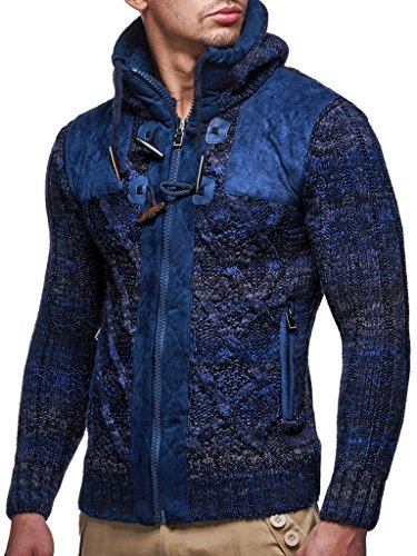 Veste en maille homme LEIF NELSON LN20525 à motifs géométriques
