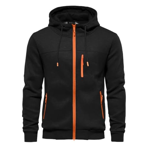 CTU – Sweat à capuche zippé en polaire pour homme – Manches longues & style casual