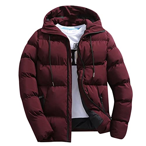 Doudoune Homme Hiver Slim Fit à Capuche – Parka Chaude Zippée & Grande Taille