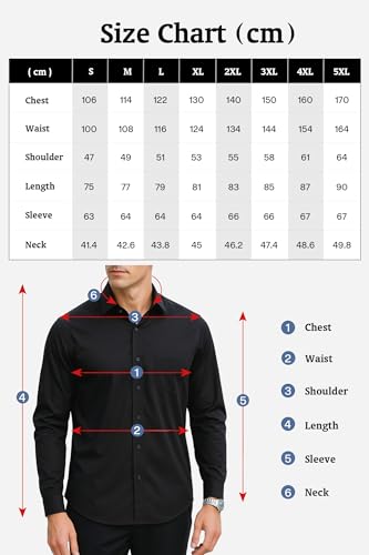 Chemise homme slim fit à manches longues – style business, décontracté et élégant
