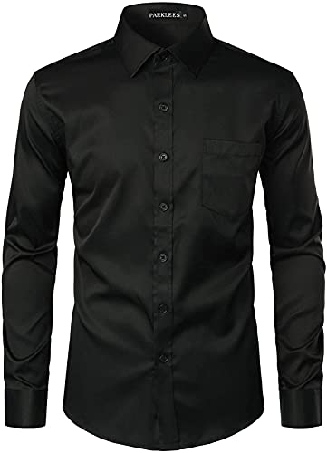 PARKLEES – Chemise Homme à Manches Longues – Style Décontracté & Business Élégant
