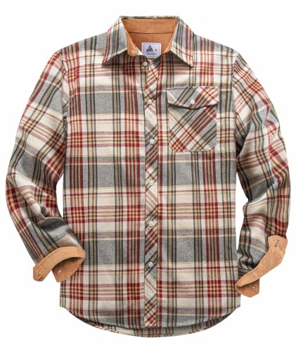 ZITY – Chemise en flanelle à carreaux pour homme – Style décontracté, chaleureux et intemporel