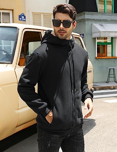 Sweat à capuche PASUDA zippé en polaire pour homme