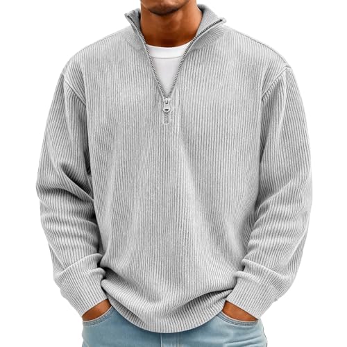 Sweat homme en velours côtelé à manches longues