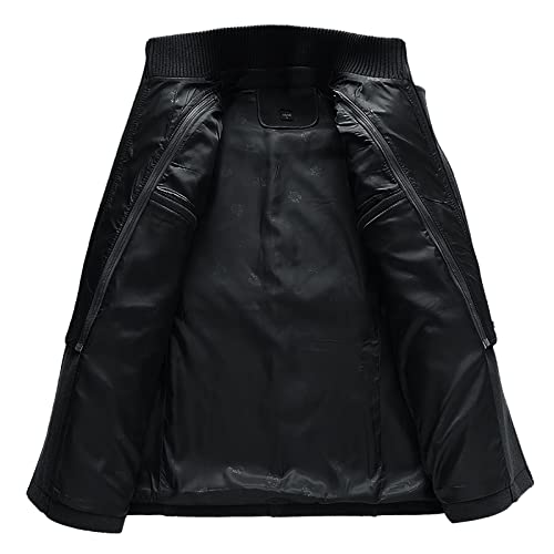 Manteau mi-long en laine pour homme – Trench-coat à double col épais, chic et élégant automne/hiver
