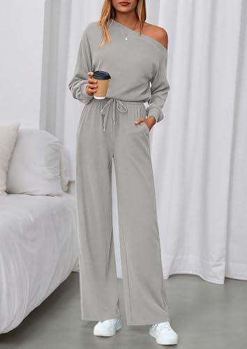 ✨ PRETTYGARDEN – Combinaison Femme Élégante à Manches Courtes, Épaules Dénudées & Pantalon Large