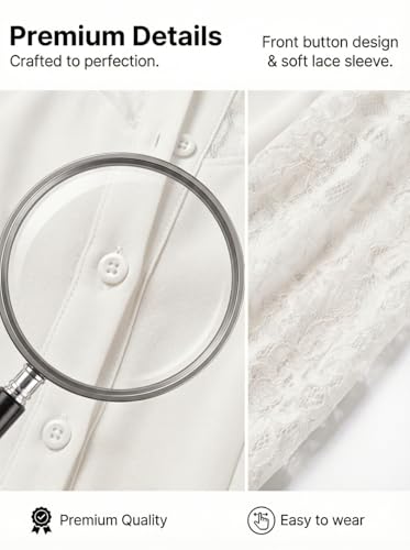 Acelyn – Combinaison Femme Élégante en Dentelle, Manches Bouffantes & Pantalon Large