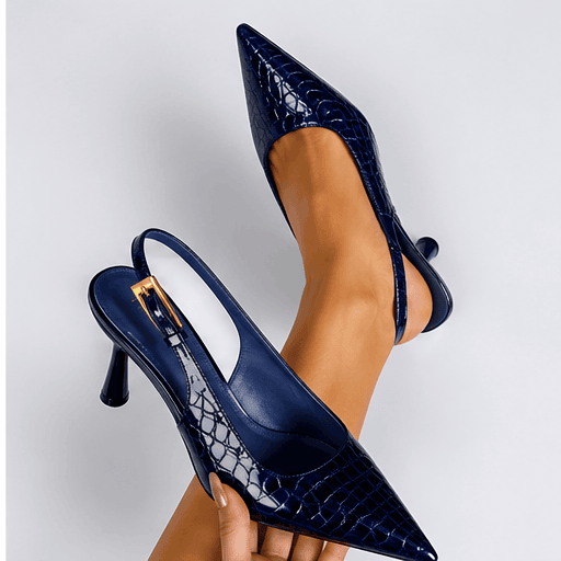 Escarpins Femme à Bout Pointu – Talon Haut, Bride Arrière & Boucle Élégante VELICYA
