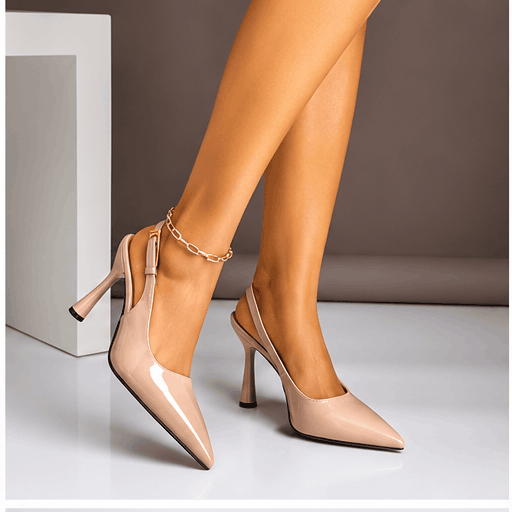 Escarpins Femme à Bout Pointu – Talon Haut, Bride Arrière & Boucle Élégante VELICYA