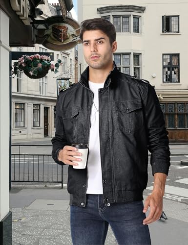 MAGCOMSEN – Veste Cargo Militaire pour Homme – Blouson Léger Coupe-Vent en Coton, Zippé & Multipoches