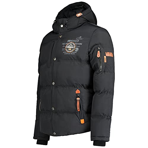 Geographical Norway Verveine Men – Doudoune Chaude à Capuche Homme – Veste Outdoor Rembourrée pour l’Hiver