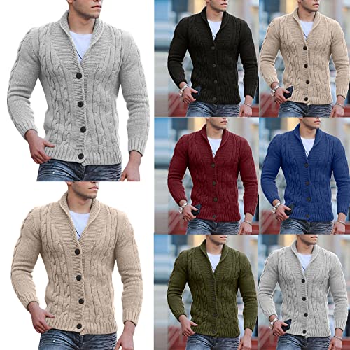 Cardigan homme en maille torsadée à boutons