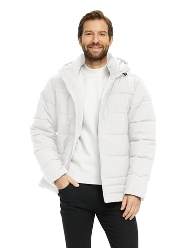 Wantdo – Doudoune Chaude Homme à Capuche – Manteau d’Hiver Matelassé, Style Outdoor & Urbain