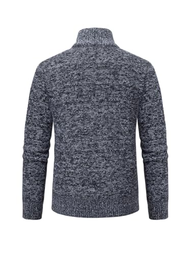 APAELEA – Cardigan Homme Hiver en Maille – Pull Zippé à Col Montant