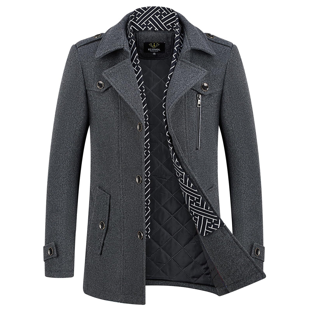 Manteau en laine pour homme – Trench-coat chaud et élégant pour l’hiver