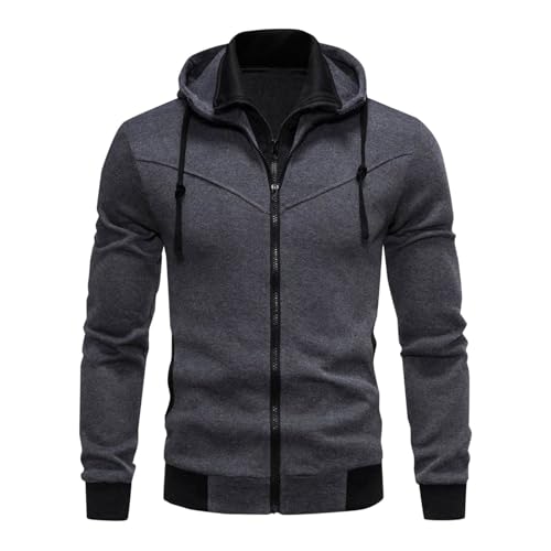 Susenstone – Sweat à Capuche Homme Grande Taille – Cardigan Sportswear Uni avec Poche