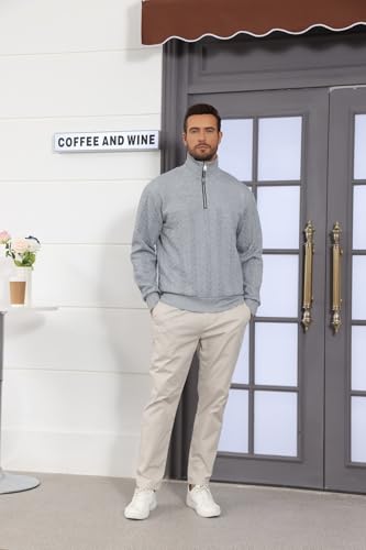 Pull homme Halfword en maille zippée à manches longues