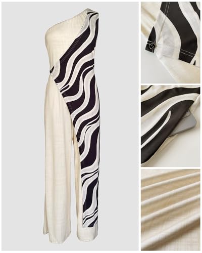 ✨ CHICME – Combinaison femme épaules dénudées, pantalon large et poches – style vacances chic