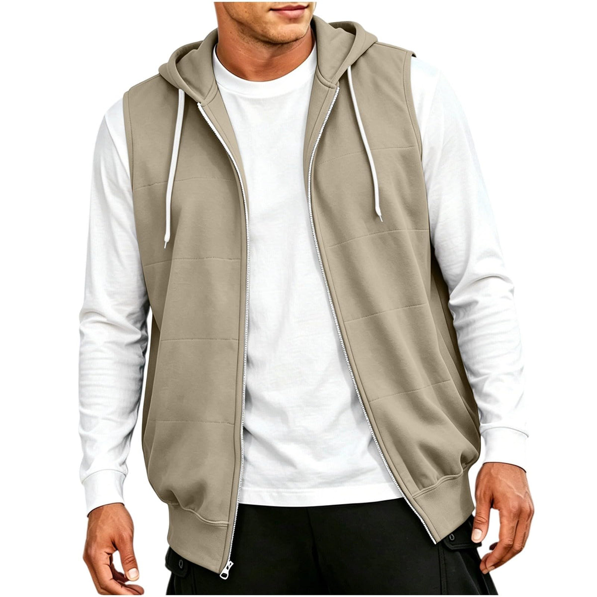 Gilet homme Wyongtao sans manches à capuche zippé