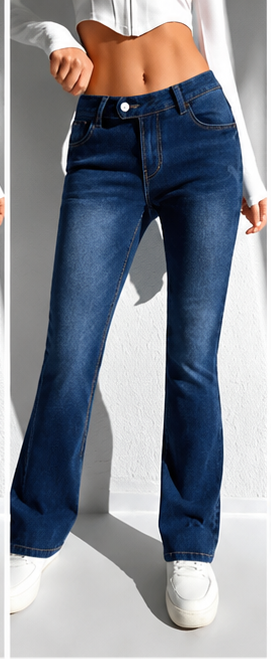 Jean femme Rivivi Flare Ombré – Coupe slim évasée & denim bleu dégradé