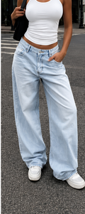 Jean Femme Vintage Boyfriend – Coupe Droite & Look Casual Oversize