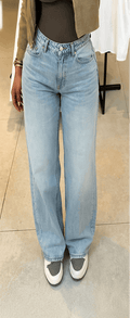 Jean Femme Rétro Straight Leg – Coupe Droite Stacked & Style Casual VELICYA