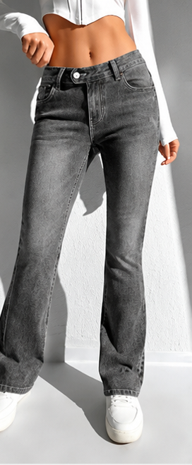 Jean femme Rivivi Flare Ombré – Coupe slim évasée & denim bleu dégradé
