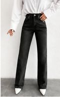 Jean Femme EURMUSE Jambe Droite – Taille Haute, Coupe Droite & Denim Casual Chic