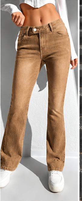 Jean femme Rivivi Flare Ombré – Coupe slim évasée & denim bleu dégradé
