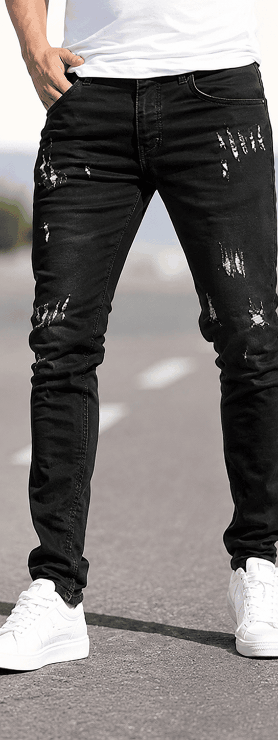 Jean Homme Cargo Distressed – Style Grunge Y2K & Streetwear VELICYA