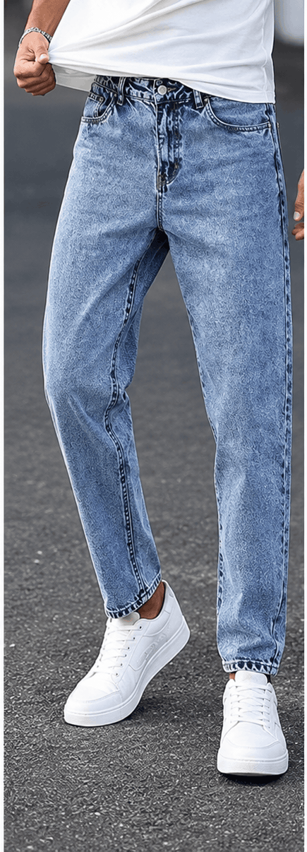 Jean Homme Denim Uni – Coupe Décontractée & Style Casual Moderne VELICYA