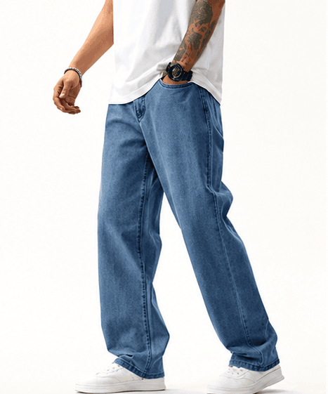 Jean Homme Straight Fit à Poches Latérales – Style Streetwear & Décontracté VELICYA