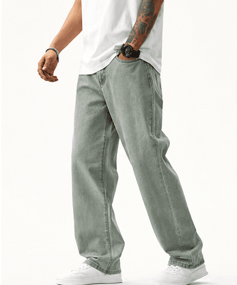 Jean Homme Straight Fit à Poches Latérales – Style Streetwear & Décontracté VELICYA