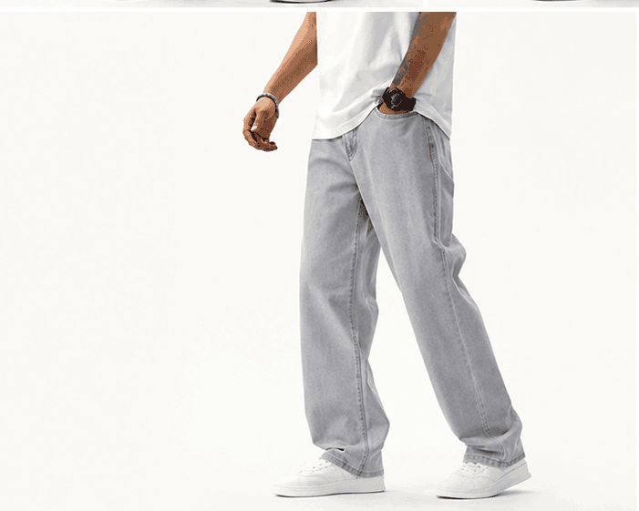 Jean Homme Straight Fit à Poches Latérales – Style Streetwear & Décontracté VELICYA