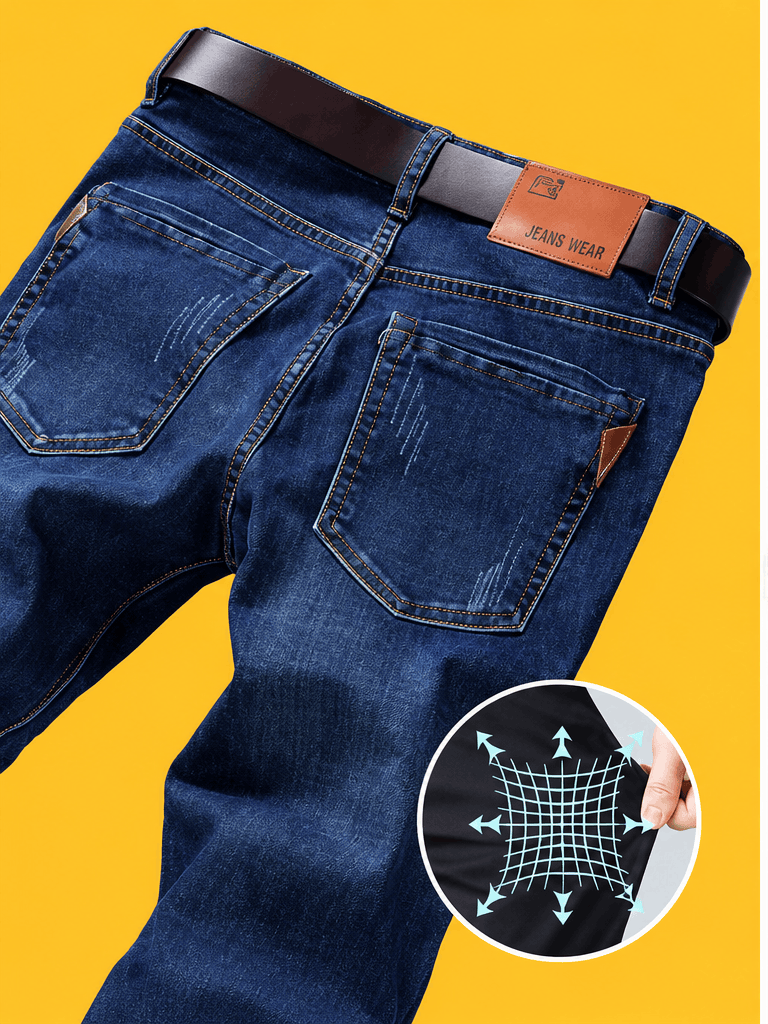 Jean Homme Straight Leg – Coupe Droite, Poches Obliques & Style Casual Chic VELICYA