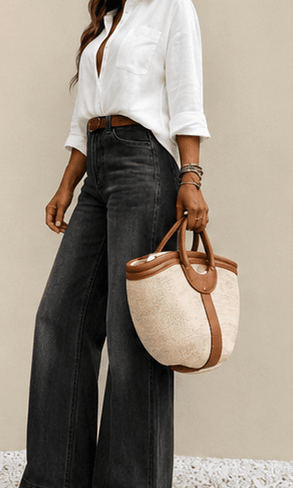 Jean Femme Wide Leg Taille Haute – Coupe Ample & Style Casual Chic VELICYA
