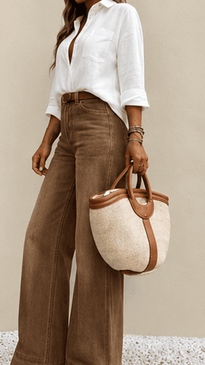 Jean Femme Wide Leg Taille Haute – Coupe Ample & Style Casual Chic VELICYA