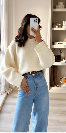 Pull Femme Gris en Maille Col Rond – Style Minimaliste & Casual Chic VELICYA