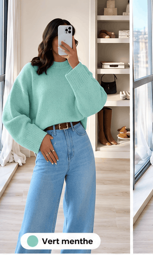 Pull Femme Gris en Maille Col Rond – Style Minimaliste & Casual Chic VELICYA
