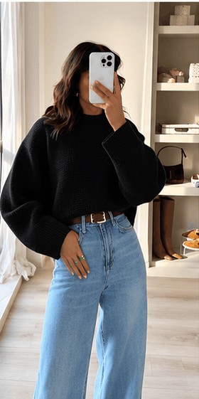 Pull Femme Gris en Maille Col Rond – Style Minimaliste & Casual Chic VELICYA