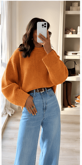 Pull Femme Gris en Maille Col Rond – Style Minimaliste & Casual Chic VELICYA