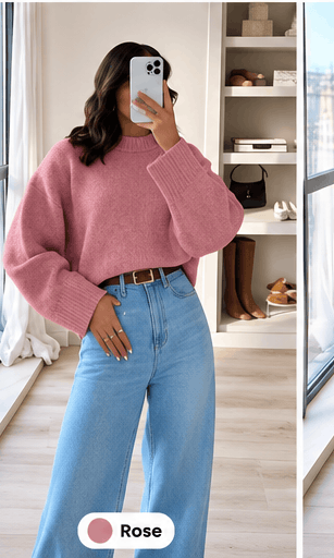 Pull Femme Gris en Maille Col Rond – Style Minimaliste & Casual Chic VELICYA