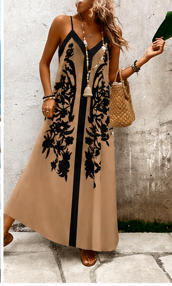 Robe longue léopard bohème – Élégance sauvage & esprit vacances