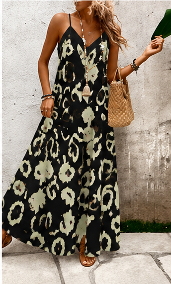 Robe longue léopard bohème – Élégance sauvage & esprit vacances