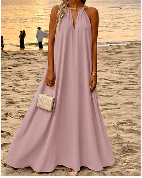 Robe Longue Femme Hotletica – Dos-Nu, Coupe Évasée & Élégance de Plage VELICYA