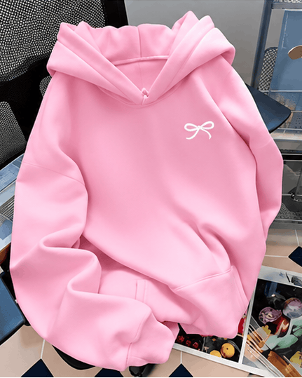 Sweat à Capuche Femme avec Petit Nœud – Style Casual, Doux & Tendance VELICYA
